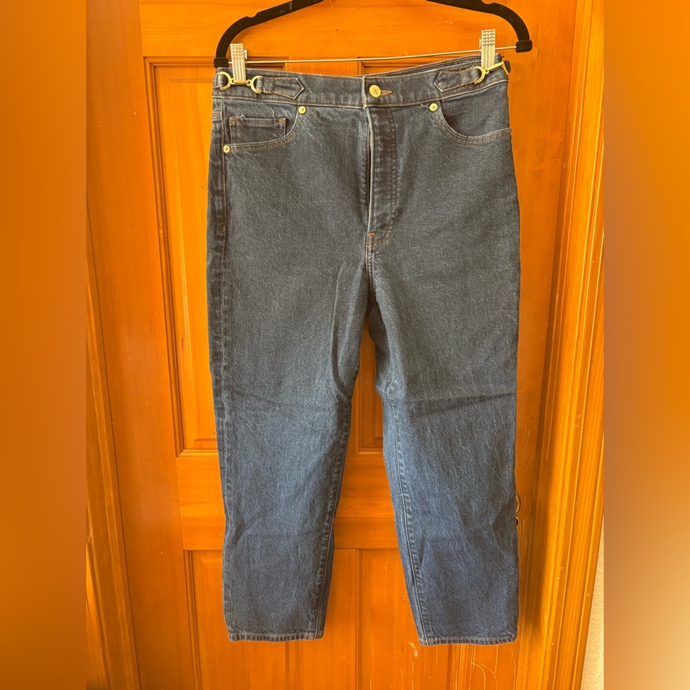 Express Dark Blue Ankle & Cropped Jeans